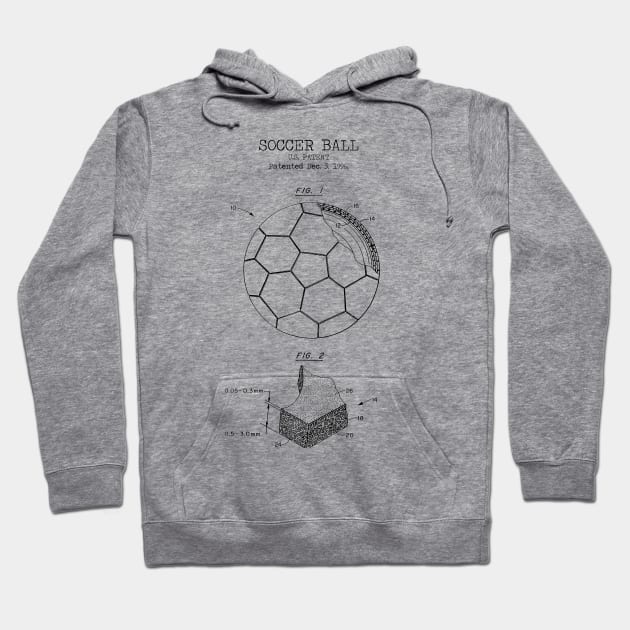 SOCCER BALL patent Hoodie by Dennson Creative